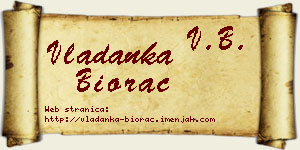 Vladanka Biorac vizit kartica